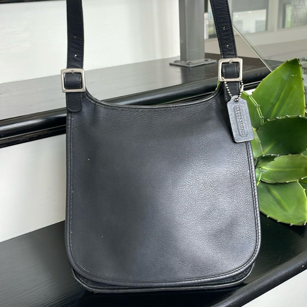 Coach Black Leather Shoulder Bag